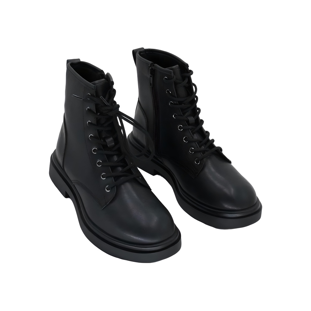 Madden Girl Palooma Lace-Up Combat Boots Black Size 9.5M